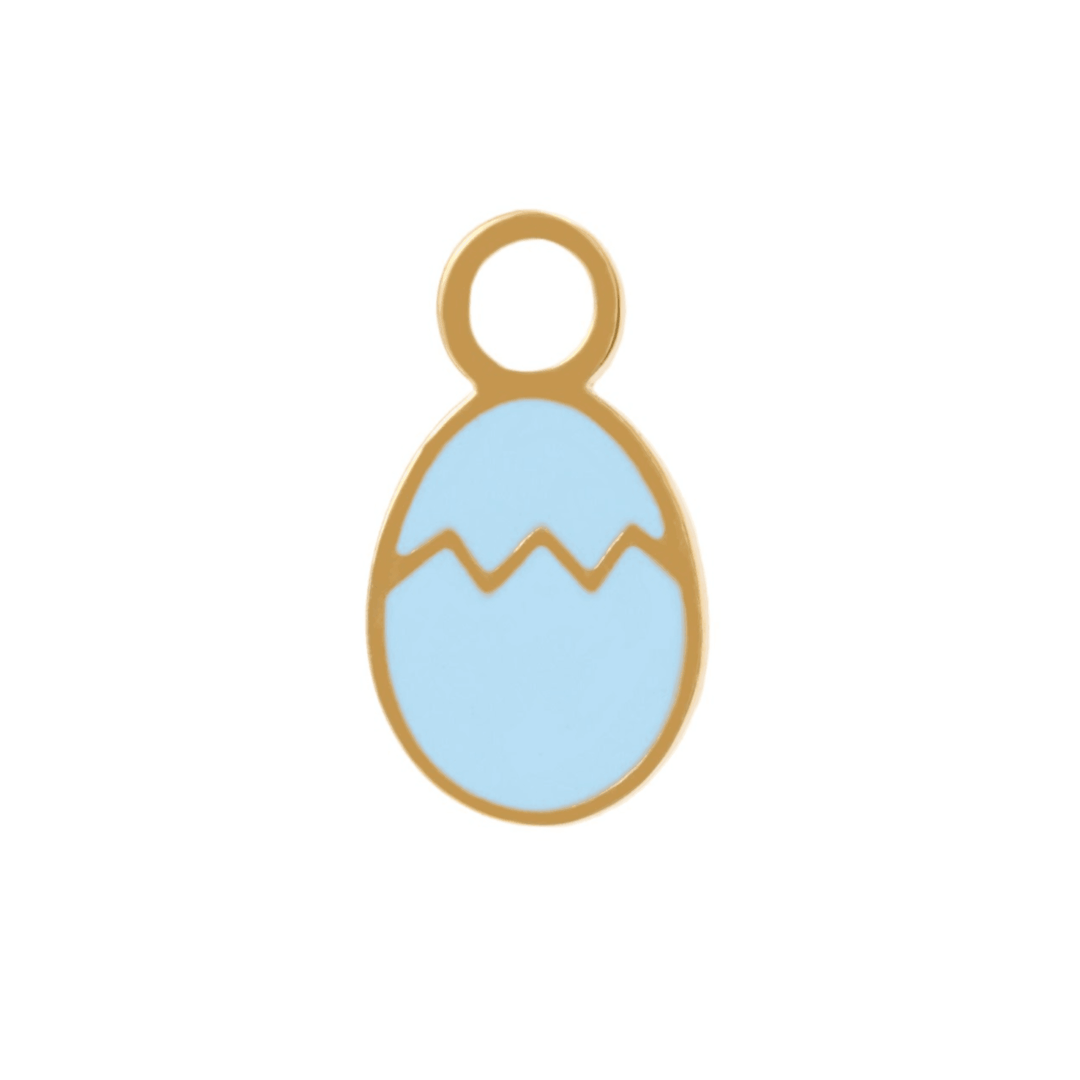 Robin's Egg Hoop Charm