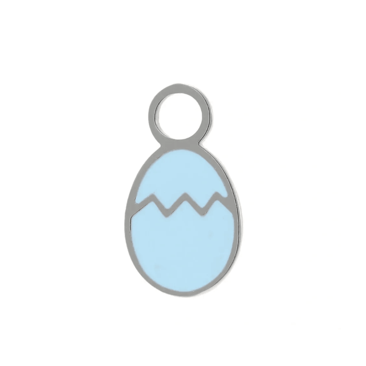 Robin's Egg Hoop Charm