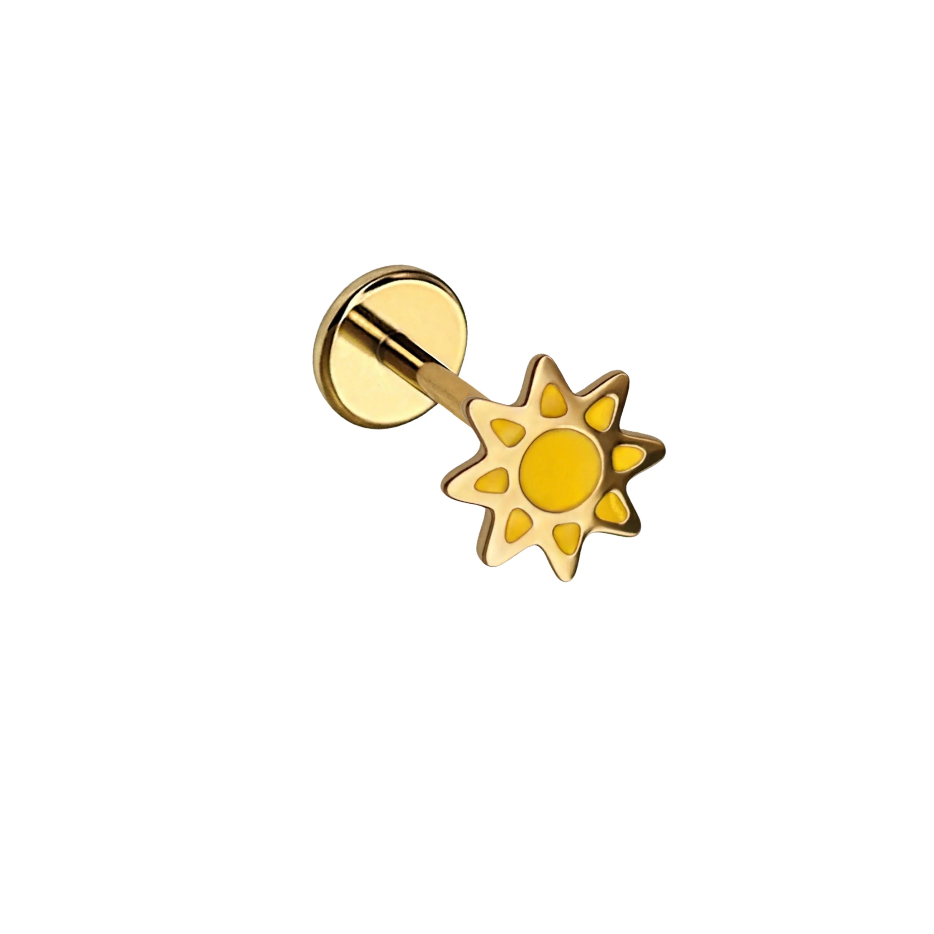 Sun Enamel Flat Back Stud