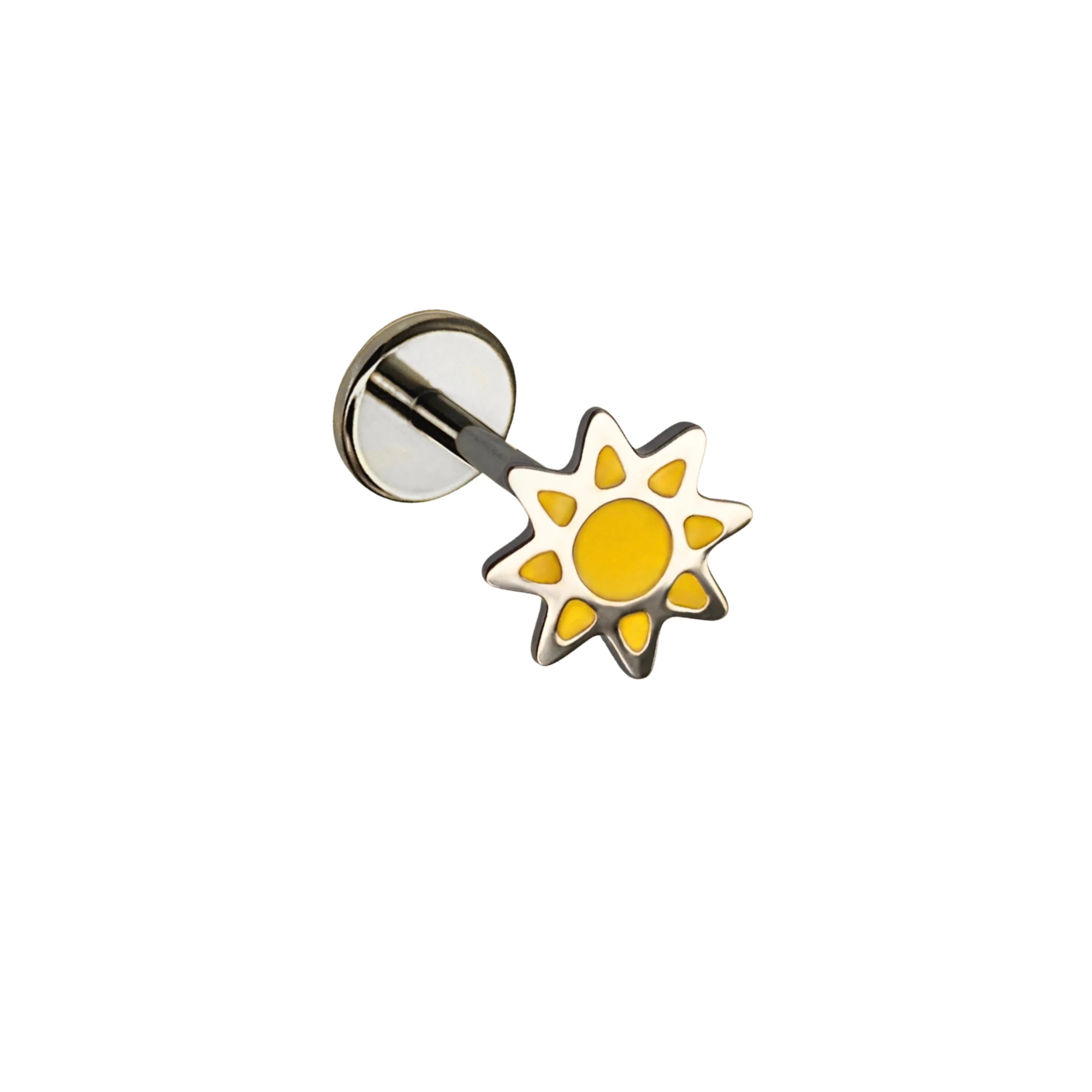 Sun Enamel Flat Back Stud