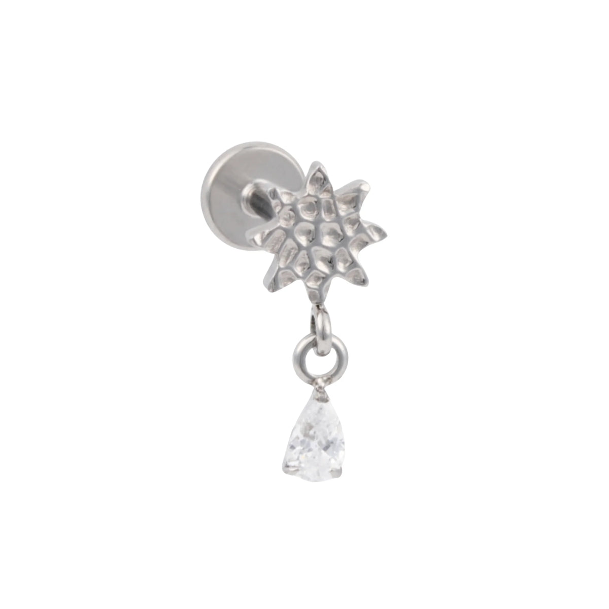 Sunburst Flat Back Stud