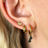 Sunglasses Enamel Hoop Charm (Pair)