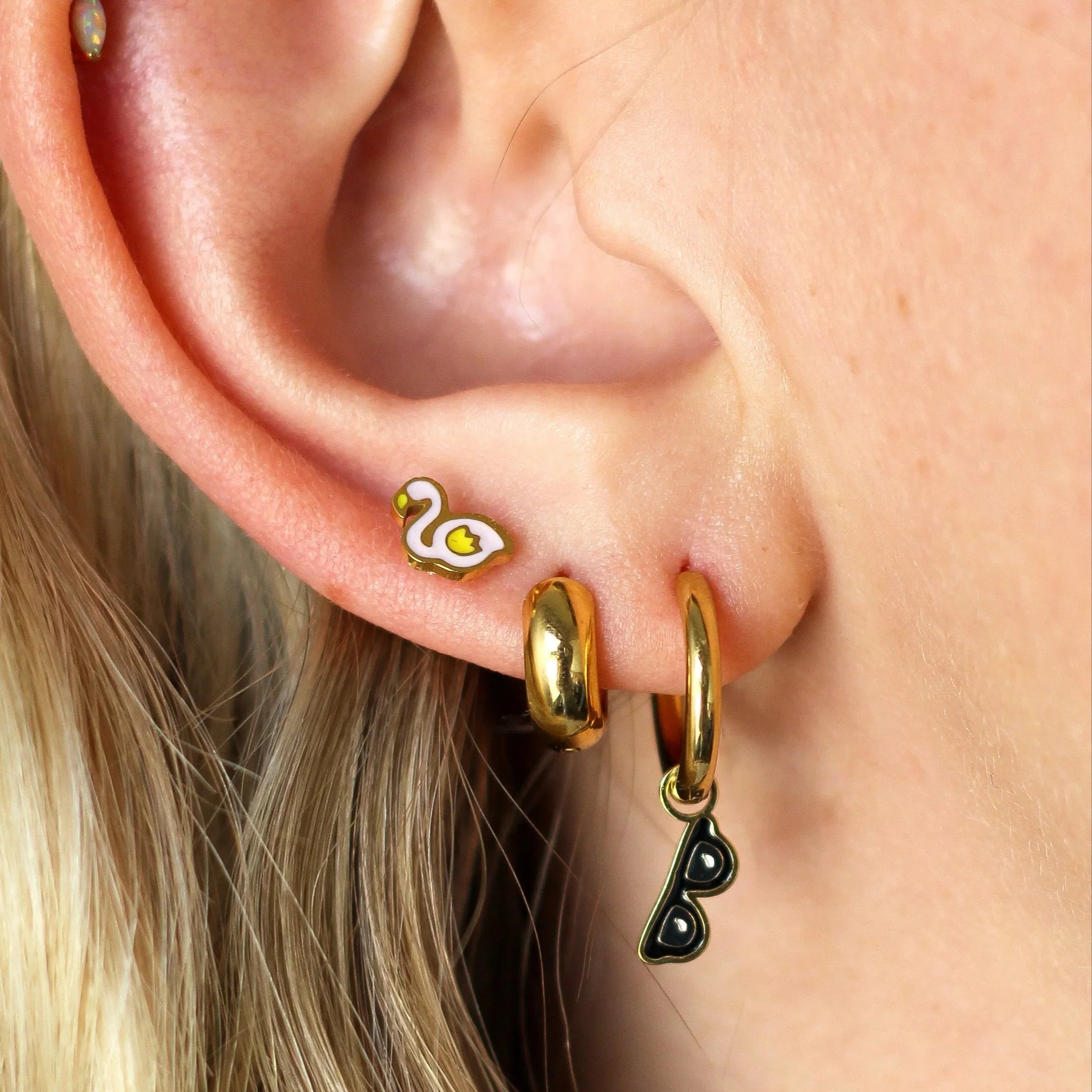 Sunglasses Enamel Hoop Charm