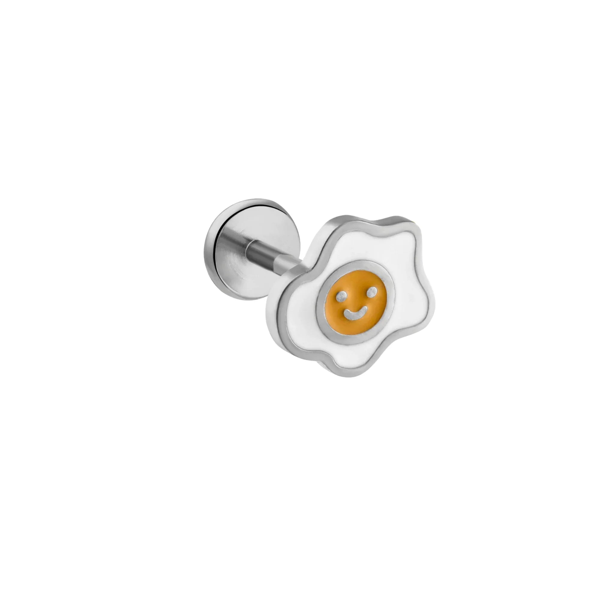 Sunny Side Up Enamel Flat Back Stud