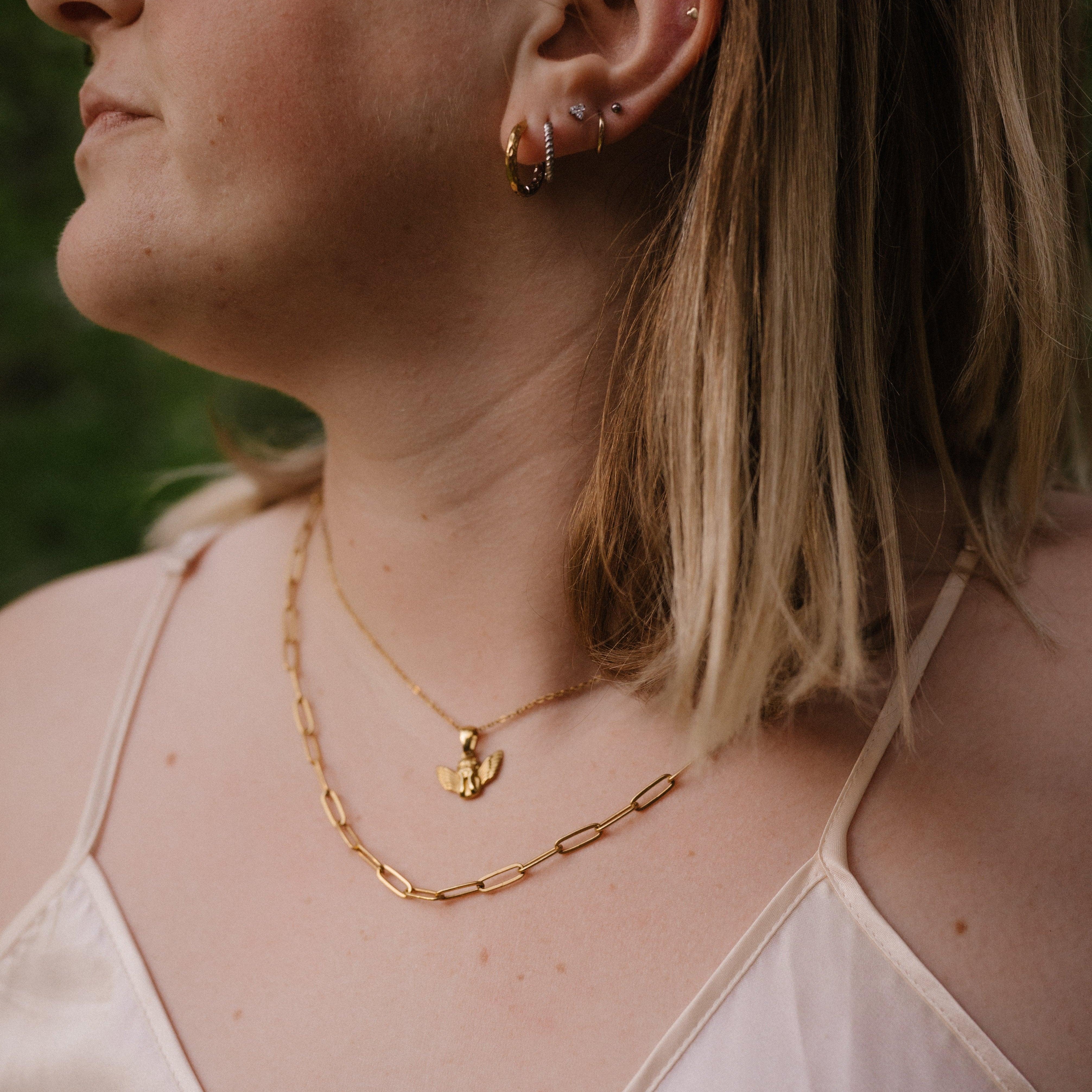 Tan Line Hoops