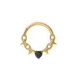 Tender Heart Daith Hoop - Onyx