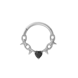 Tender Heart Daith Hoop - Onyx