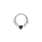 Tender Heart Daith Hoop - Onyx