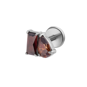 Toi Et Moi Flat Back Stud - Coffee