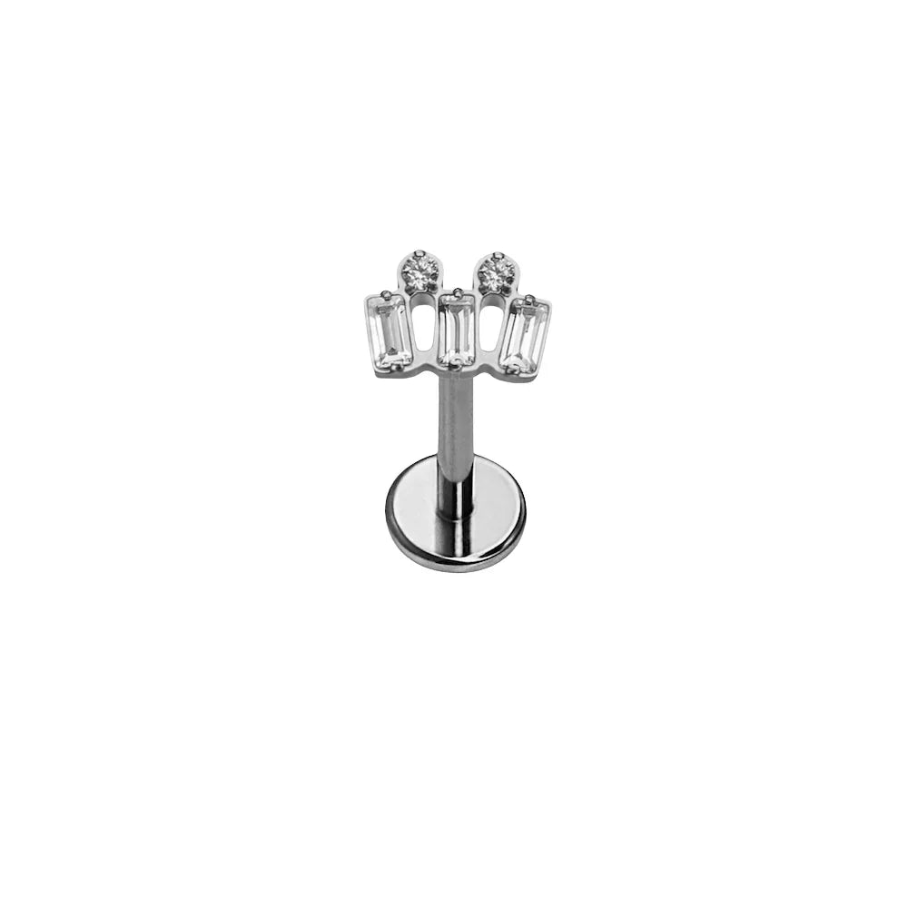 Trinity Zirconia Flat Back Stud