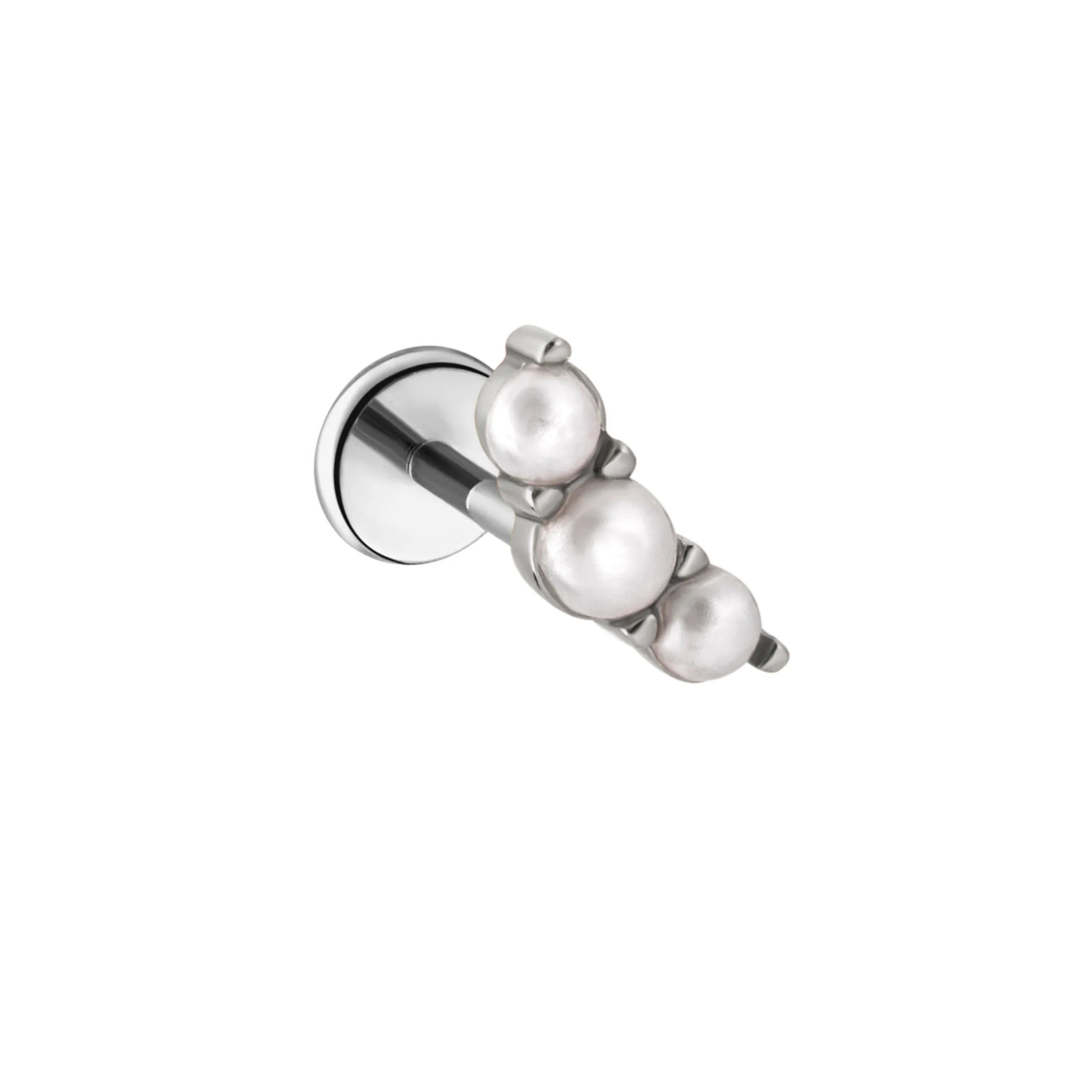 Triple Pearl Climber 2.0 Flat Back Stud