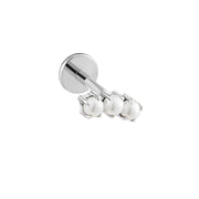 Selene Pearl Climber Flat Back Stud