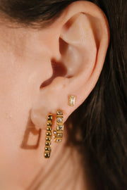 Postage Stamp Flat Back Stud