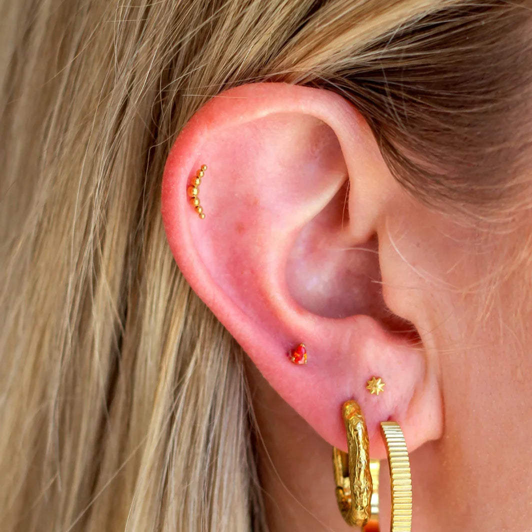 Pebble Ice Flat Back Stud