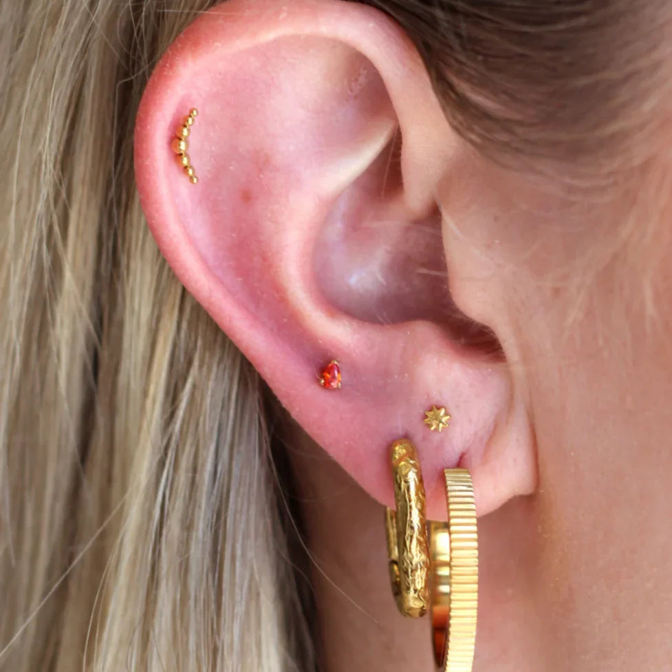 Orange Soda Drop Flat Back Stud