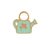 Watering Can Enamel Hoop Charm