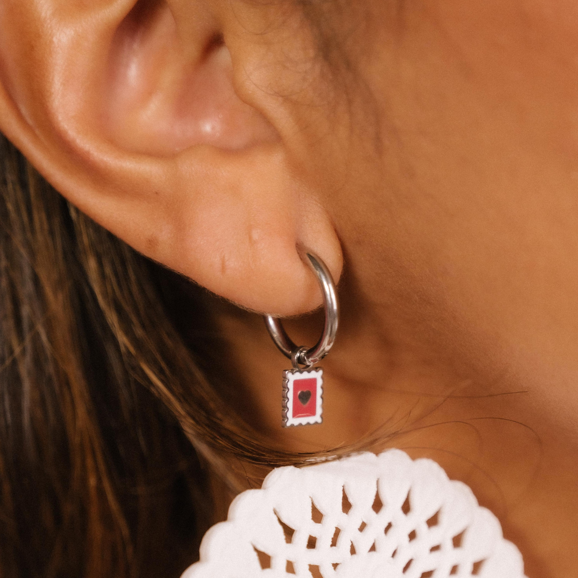 Yours Truly Enamel Hoop Charm