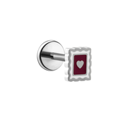 Yours Truly Enamel Flat Back Stud