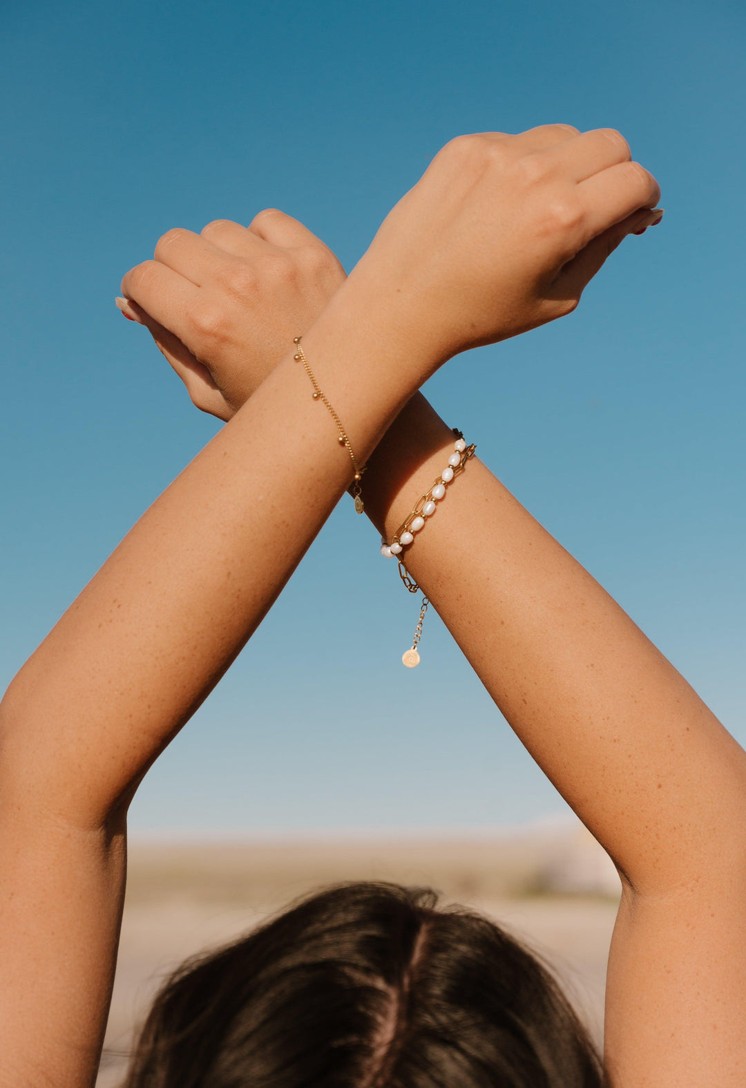 Pulsera de perlas de margarita