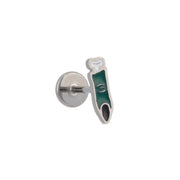 Zombie Finger Enamel Flat Back Stud