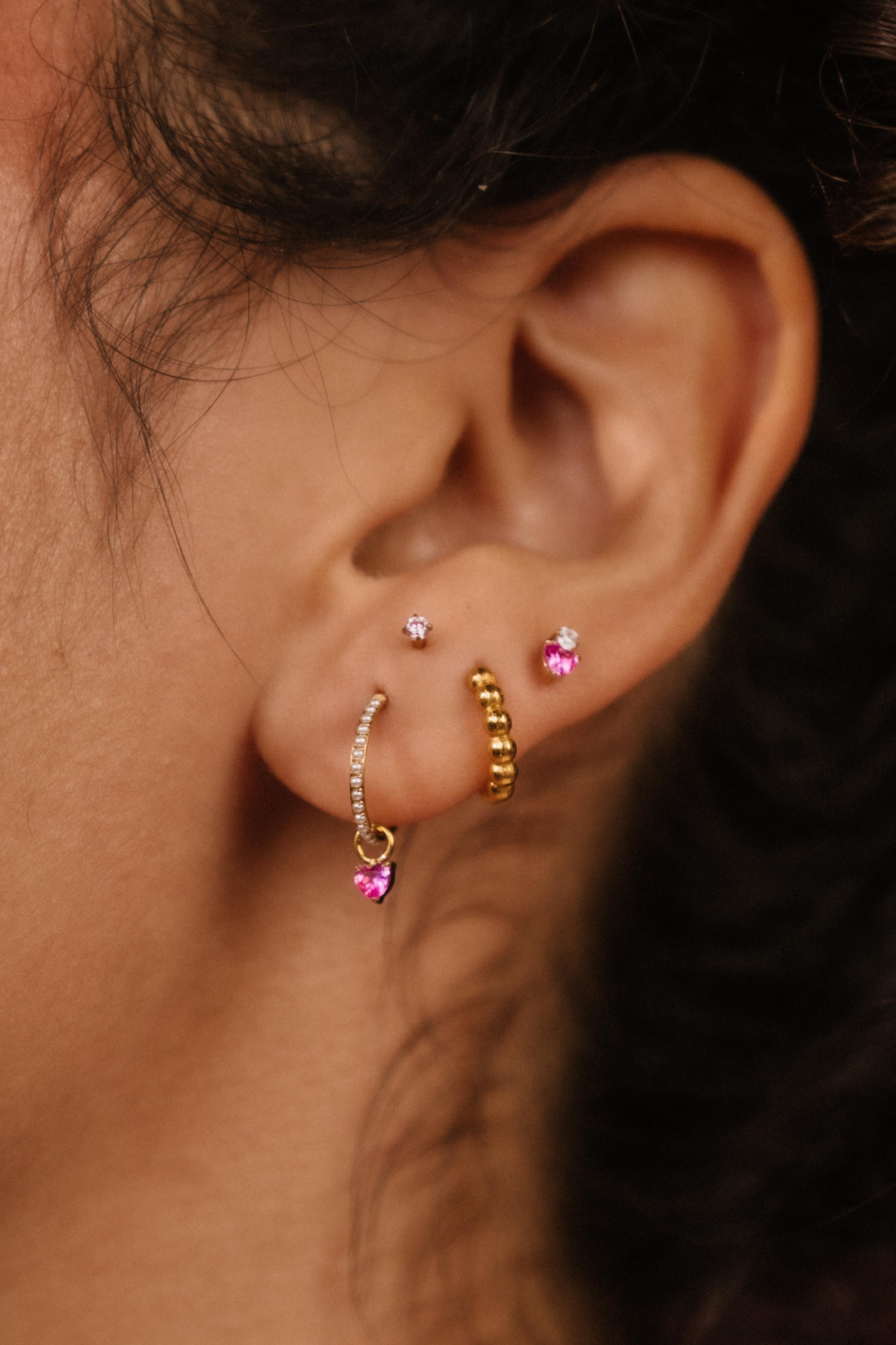 Amourette Hoop Charm - Rose