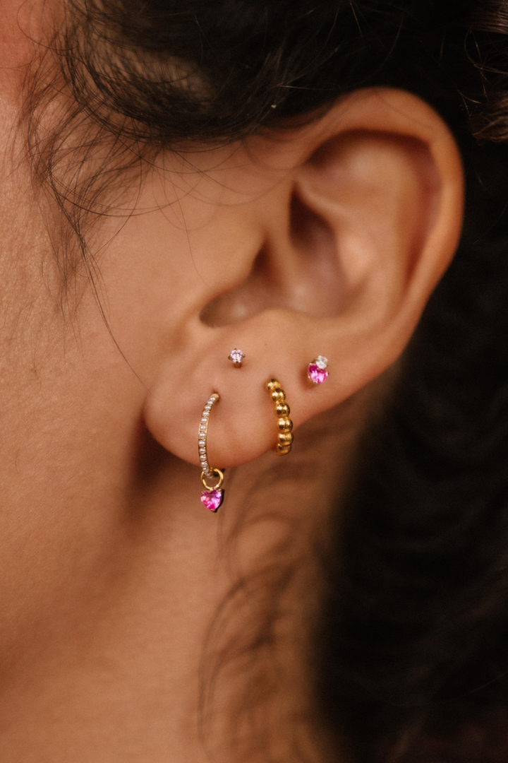 Amourette Hoop Charm - Rose