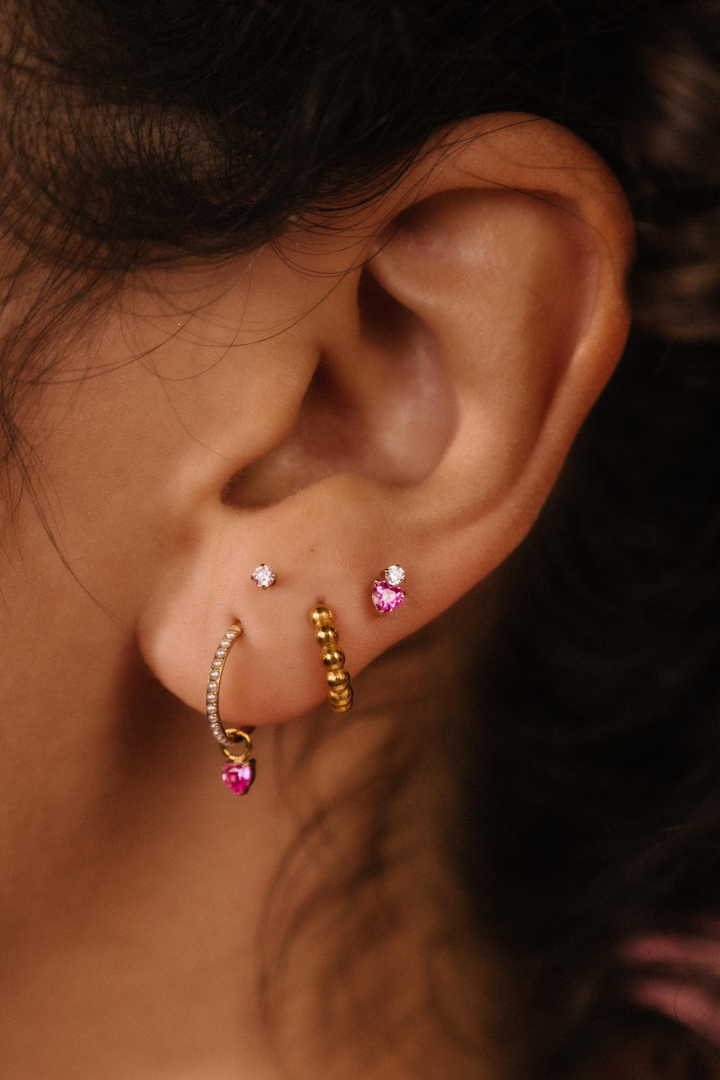 Amourette Hoop Charm - Rose