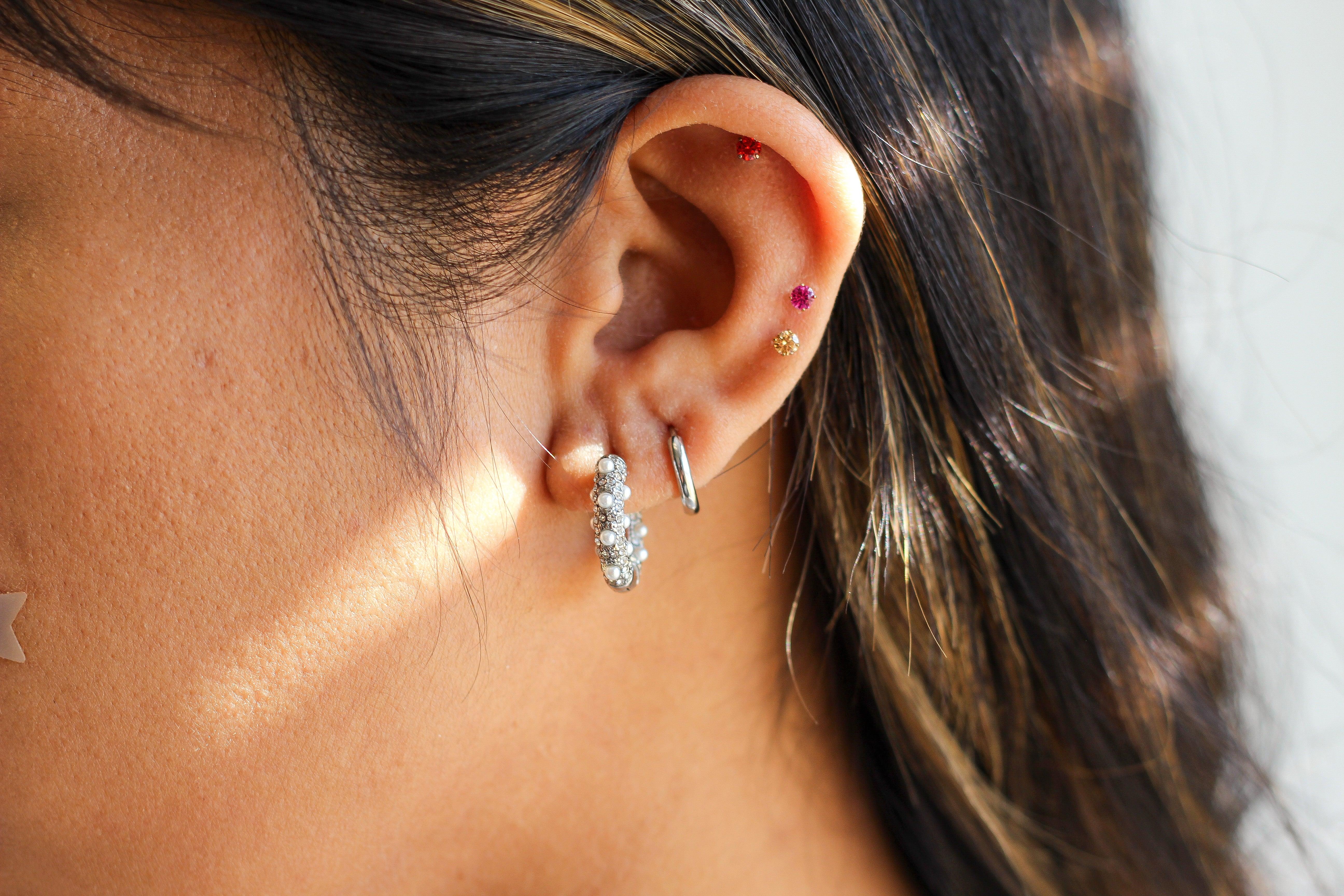 Angelic Diamond and Pearl Hoops