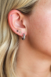 Black Gem Flat Back Stud