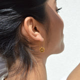 Golden Daisy Hoops