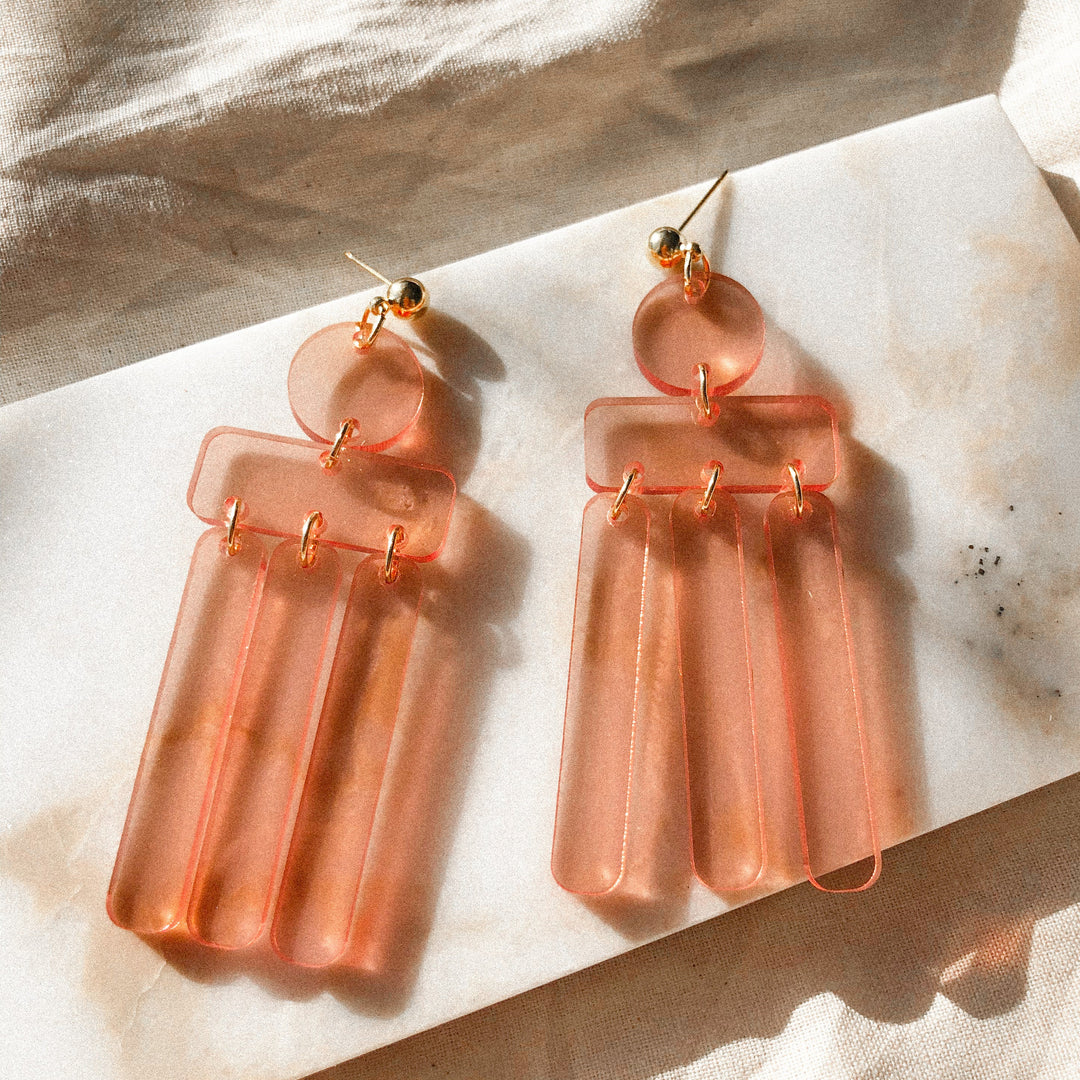 Alba Earrings - Strawberry Spritzer