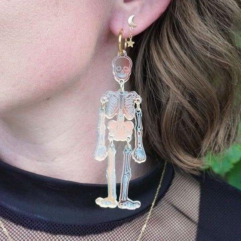 Stud earrings with hanging back online
