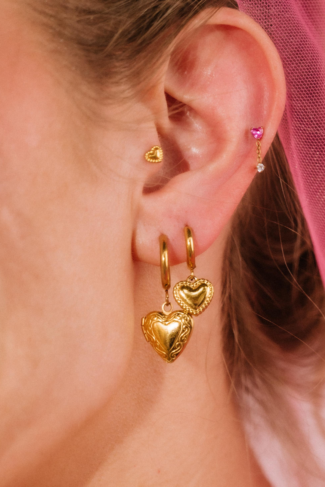 Love Letter Locket Hoops