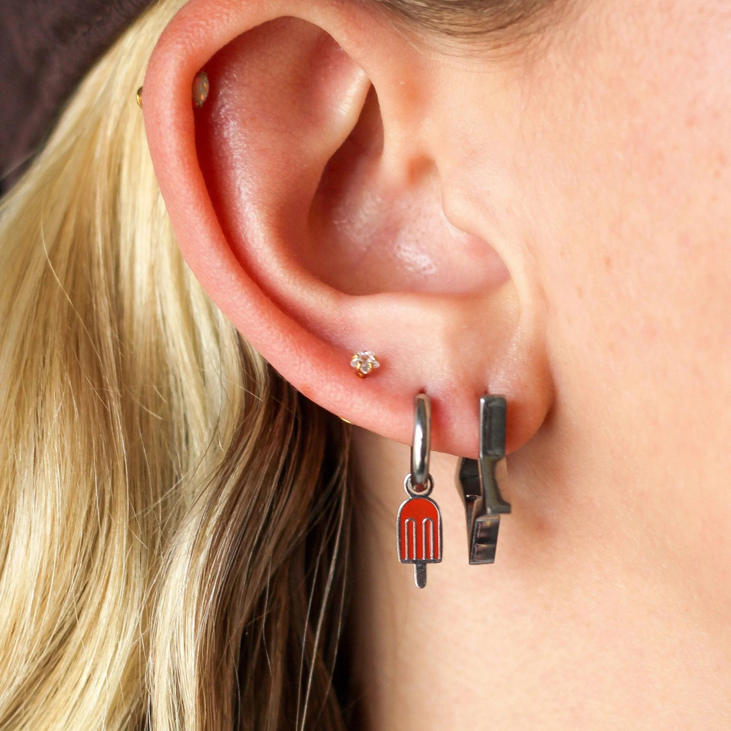 Popsicle Enamel Hoop Charm