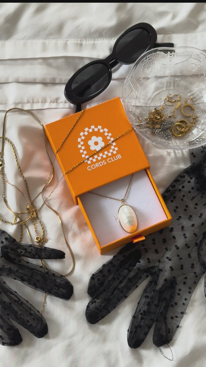 Half Shell Cabochon Necklace