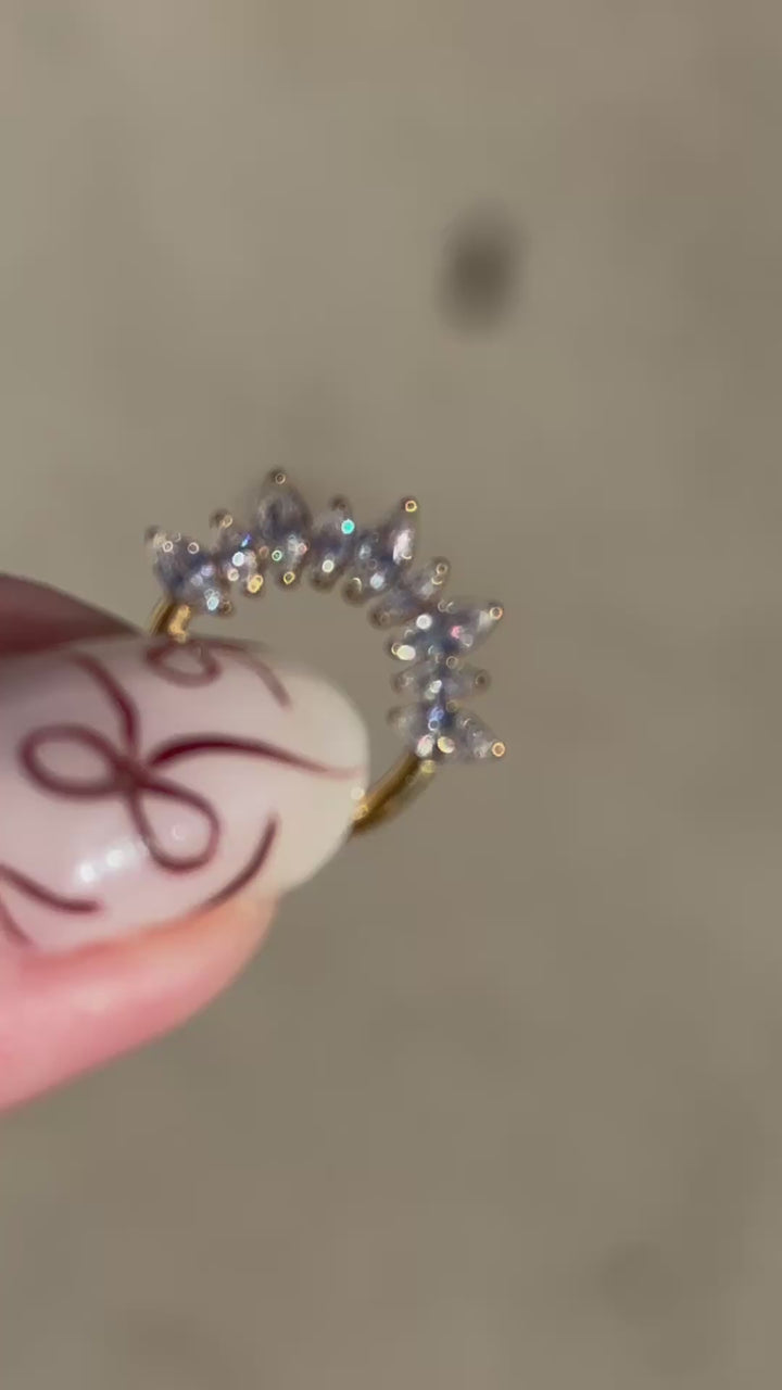 Crystalline Marquise Daith Hoop