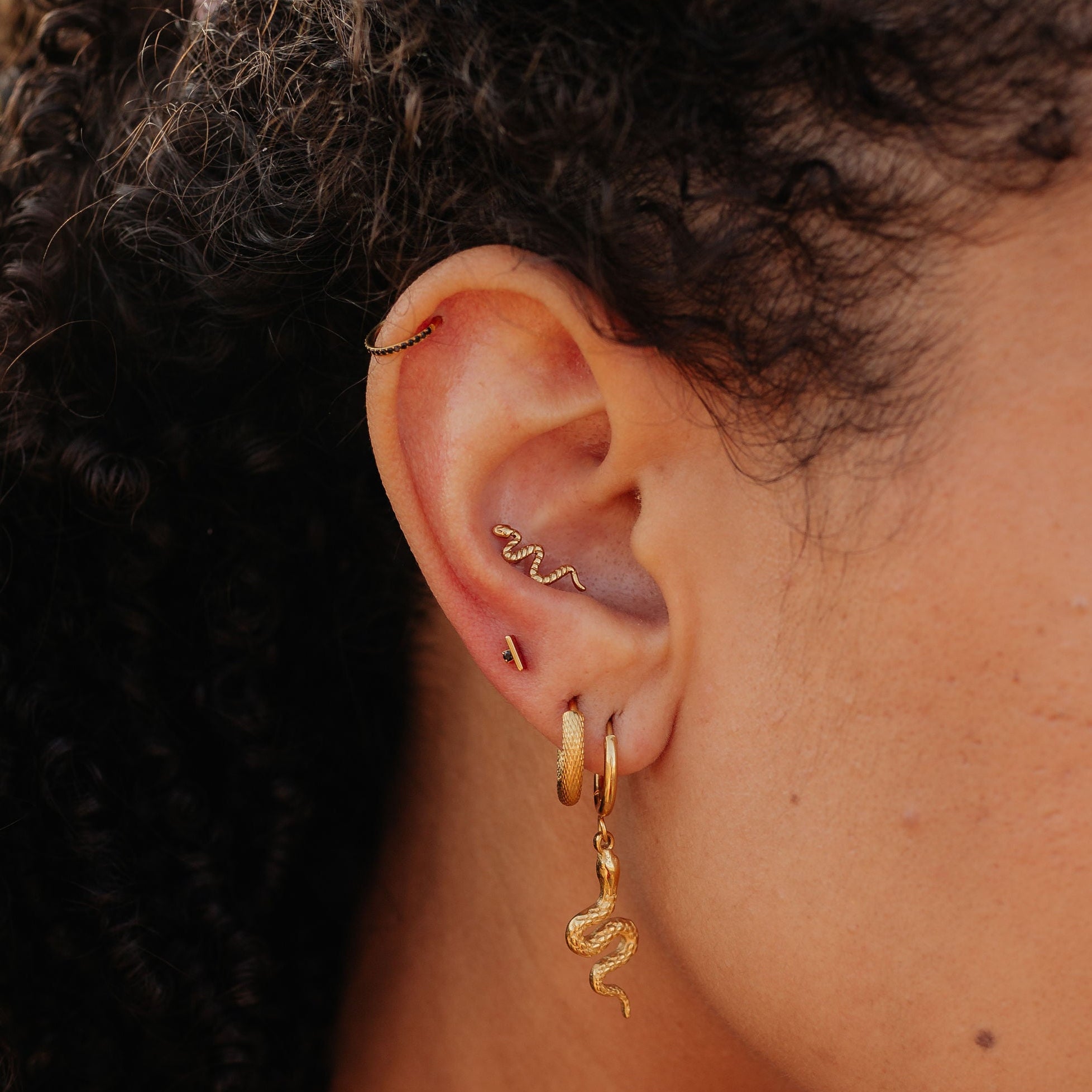 Snake Charm Hoops