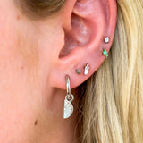 Lime Wedge Hoop Charm