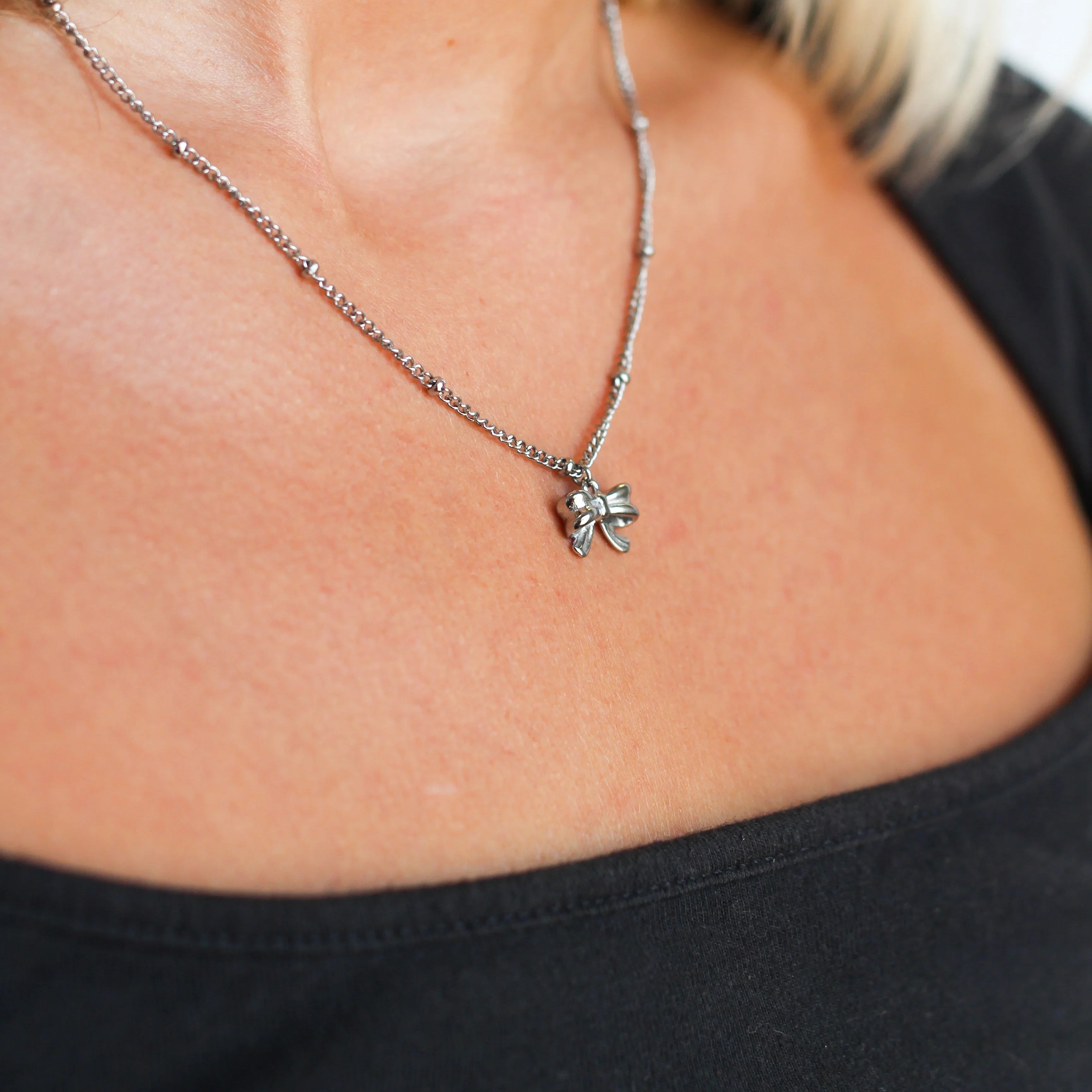 Stevie Bow Choker Necklace