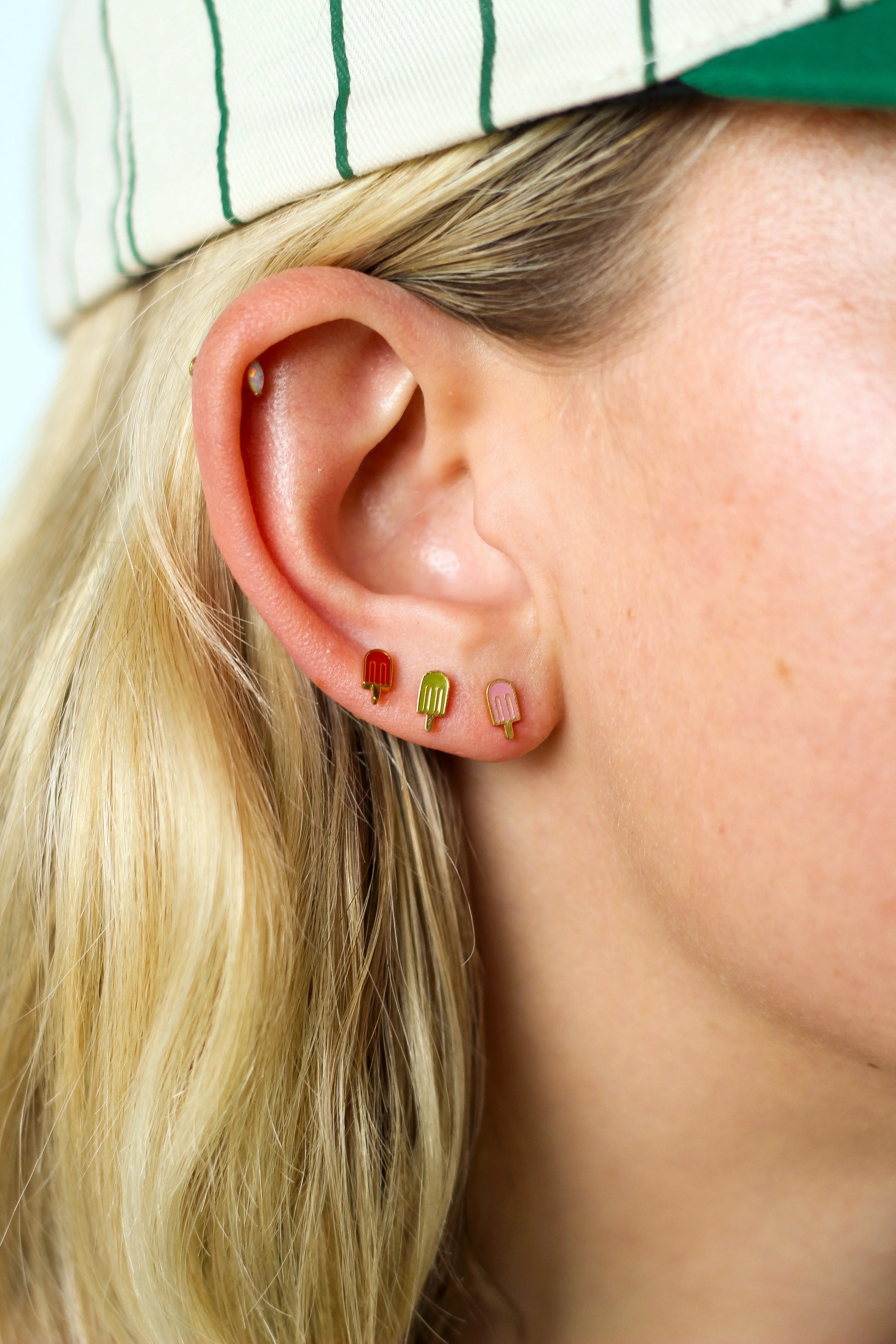 Popsicle Enamel Flat Back Stud