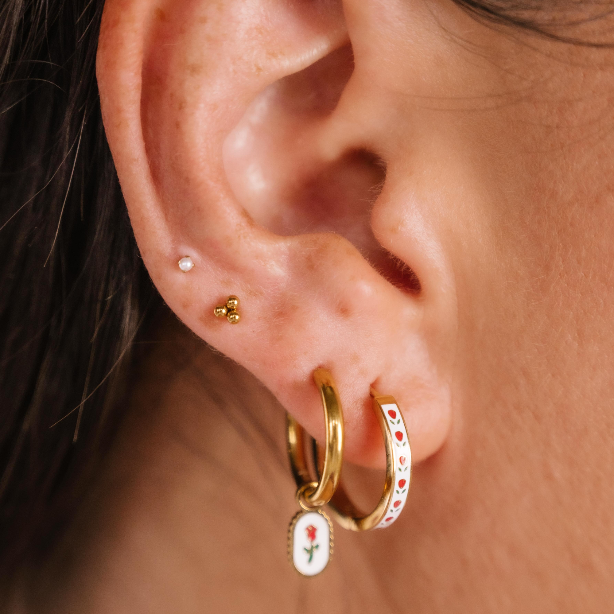Tri-ball Flat Back Stud