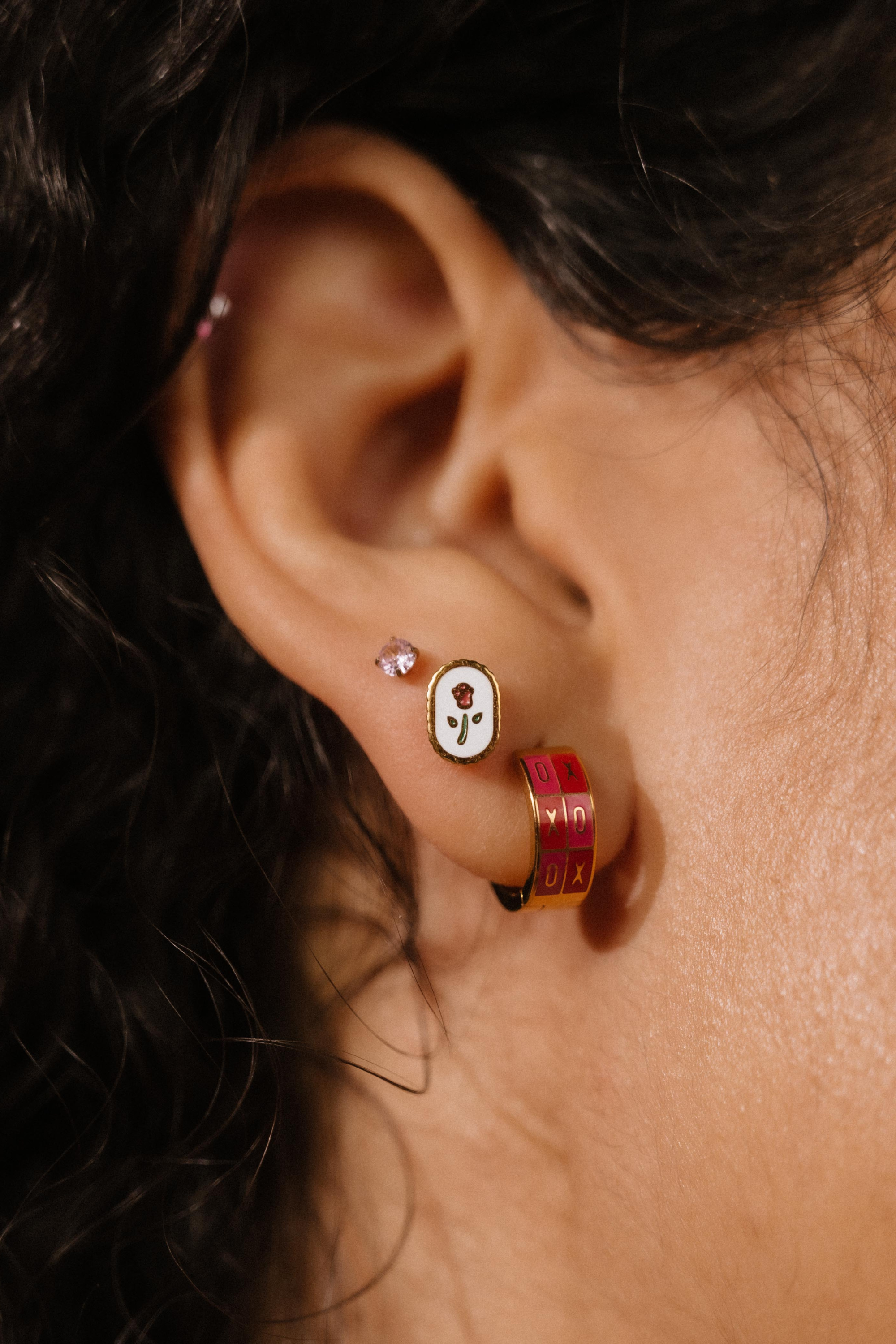 Vintage Rose Flat Back Stud