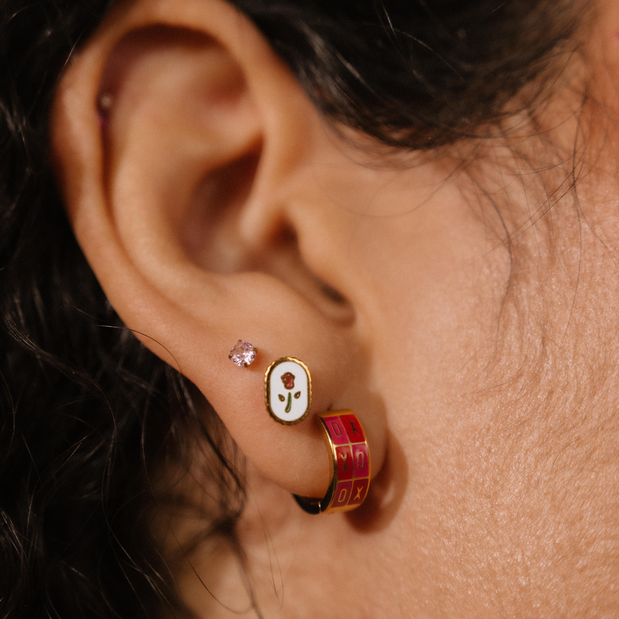 Vintage Rose Flat Back Stud