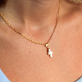 Kate Pearl Cross Pendant Necklace