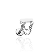 Dual Chain Flat Back Stud