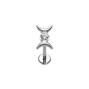 Lunar Phase Flat Back Stud