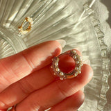 Angelic Diamond and Pearl Hoops