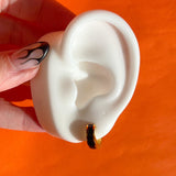 Enamel Striped Gold Hoop Earrings