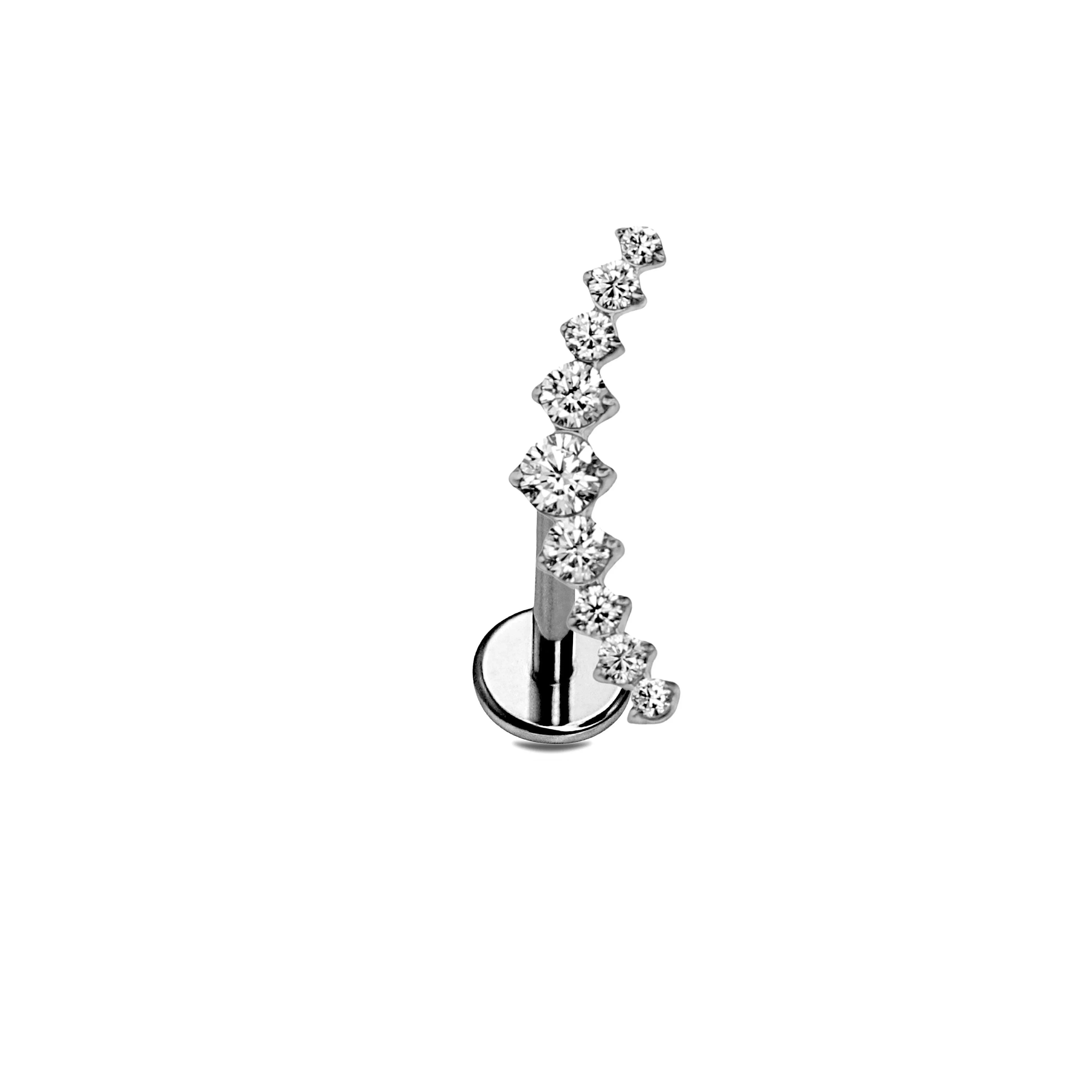 Crystal Ear Climber Flat Back Stud