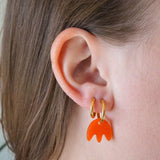 Orange Abstract Acrylic Charm